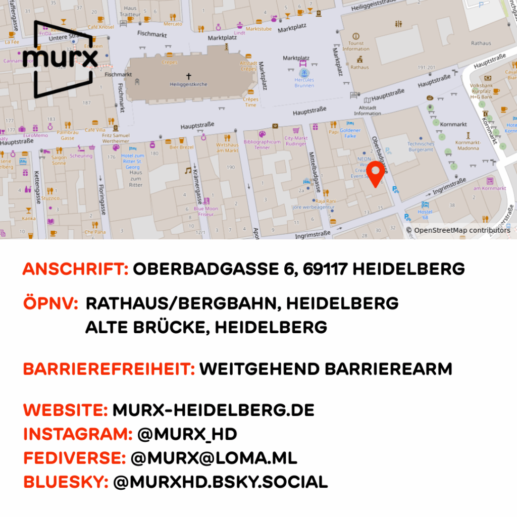 Eröffnung Murx - Informationen siehe Text