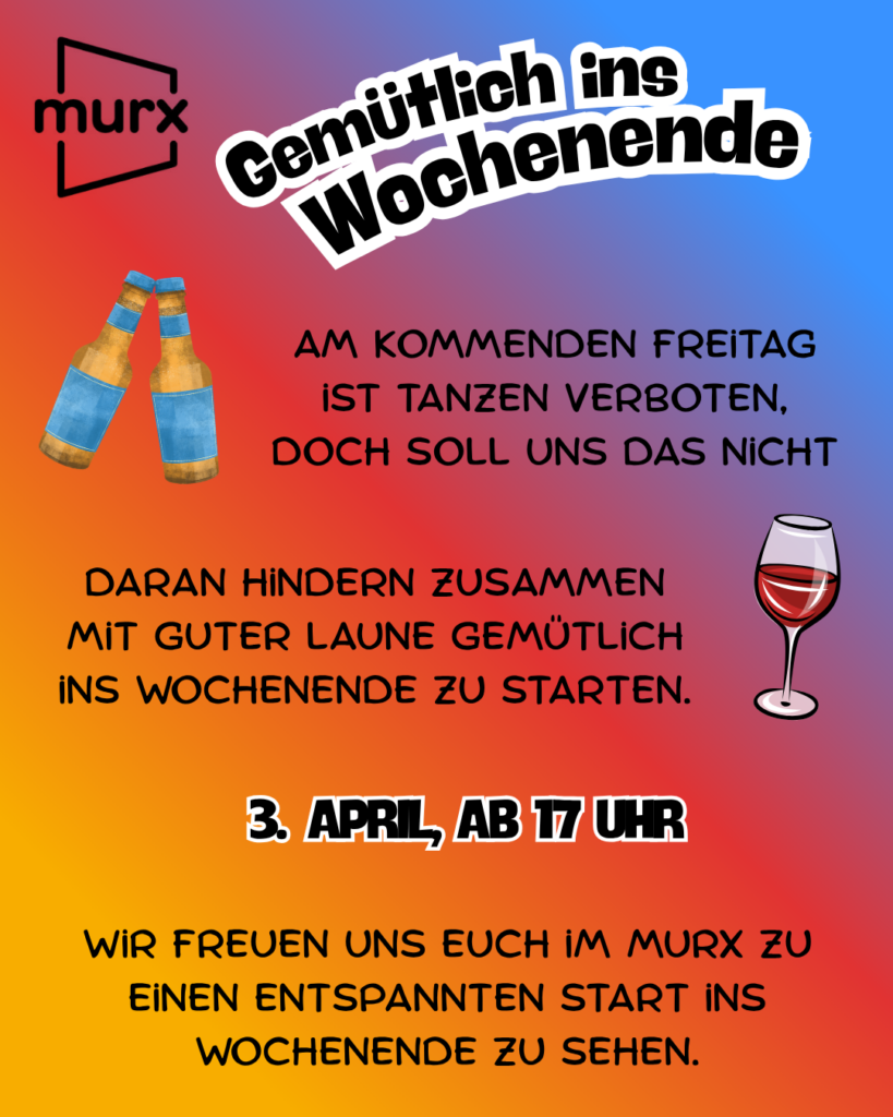 Gemütlich ins Wochenende