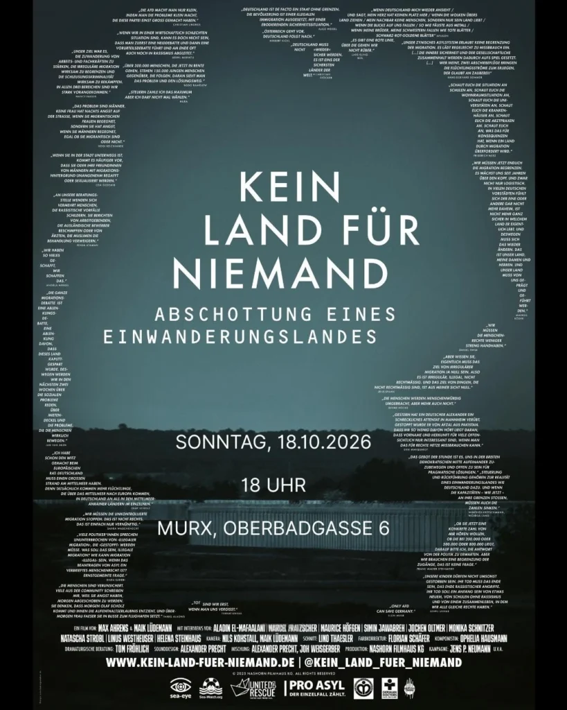 Film: Kein Land für Niemand – MURX, 18.10.2026